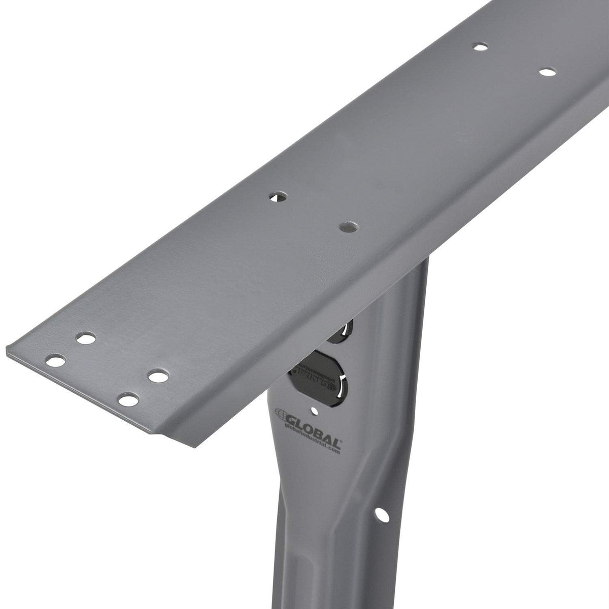 32" H C-Channel Open Flared Fixed Height Leg for 30" D Workbench by Global Industrial – 30"L x 30"W x 32"H, Alloy Steel, Grey, Model IF254750