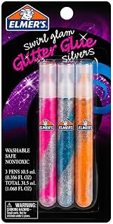 Elmer's Swirl Glam Glitter Glue Silvers - Pink, Blue and Orange