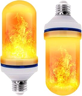 LED Effect Light Bulb, Safe 5W Bulb with Dynamic Moving Flames, for Home Decoration Bedroom Living Room Bar Hotel Party (Yellow)