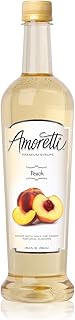 Amoretti Premium Syrup, Peach, 25.4 Ounce (Pack of 12)