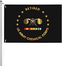 Double-Sided 3ply 2x3FT US Chemical Corps Vietnam Retired Flag Heavy-Duty Polyester Indoor Outdoor Use38