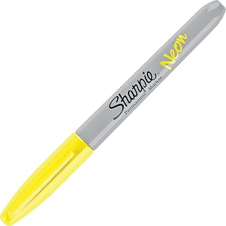 Sharpie Neon Fine Point Permanent Marker, Open Stock, Yellow (1860445)