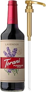 Torani Puremade Syrup, Lavender Flavoring for Drinks, Glass Bottle with Pump Included, 25.4 Fl Oz