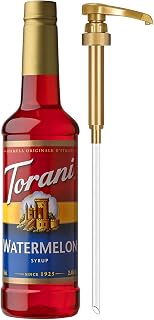 Torani Syrup, Watermelon Flavoring for Drinks, Pump Included, 25.4 Fl Oz