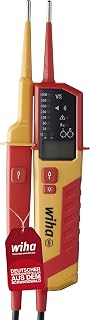 Wiha Voltage and Continuity Tester 0.5-1.000 V AC VAT CAT IV with 2 AAA I Batteries Compatible for Photovoltaics (45217)