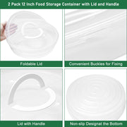Aufind Pie Carrier Set, 12 Inch Round with Insulated Bag, Grey