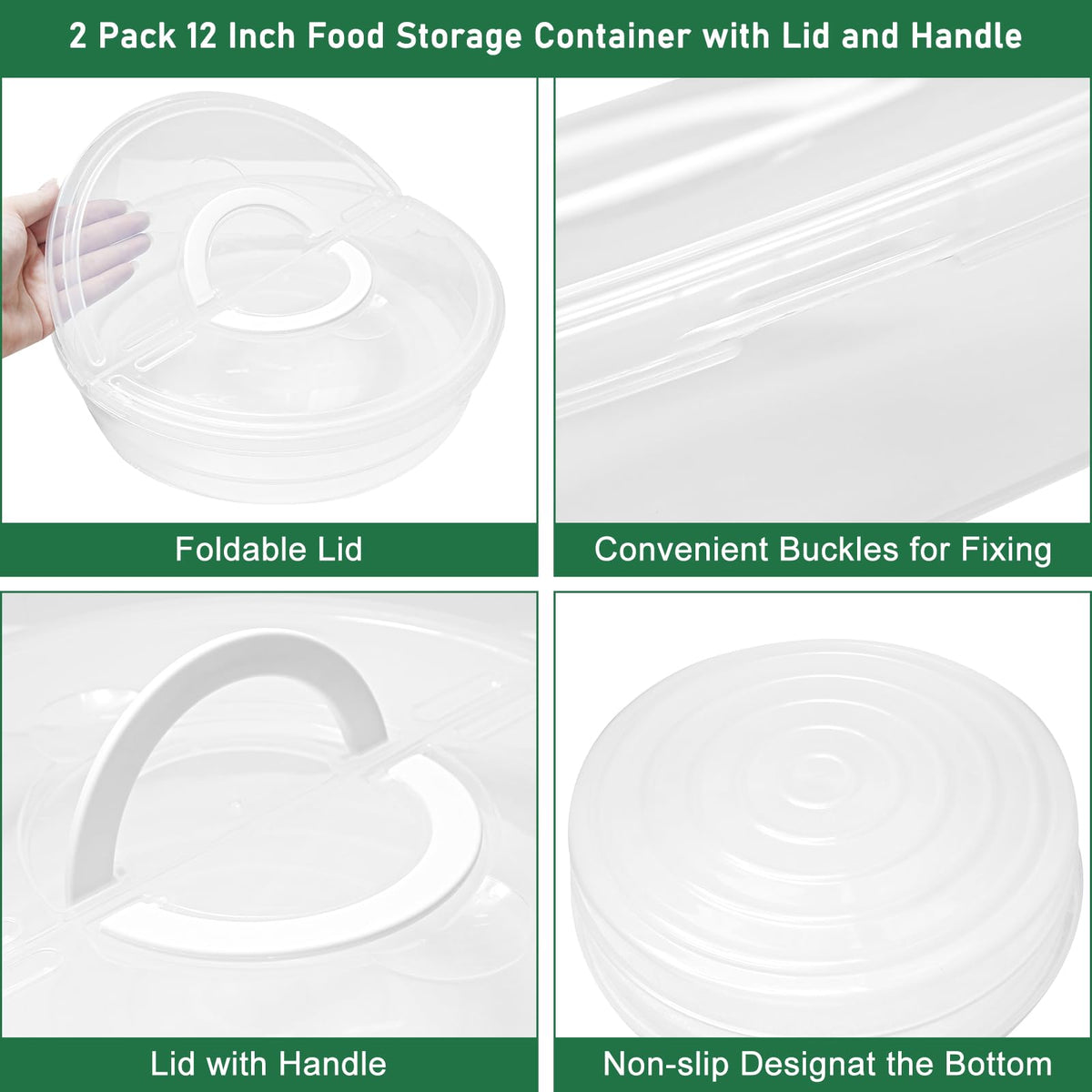 Aufind Pie Carrier Set, 12 Inch Round with Insulated Bag, Grey