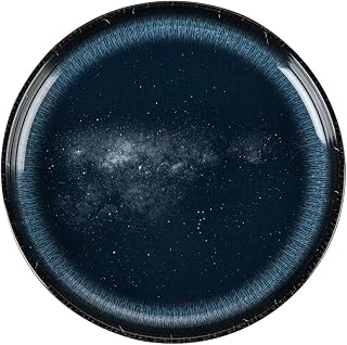 CAC China CAC Melamine Galaxy Plate Round Coupe Starry Night Blue 10-1/4" Set of 24