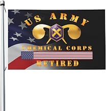 US Chemical Corps Retired 3x5 Ft Flag - Polyester, Double-sided Design for Outdoor or Indoor Use99