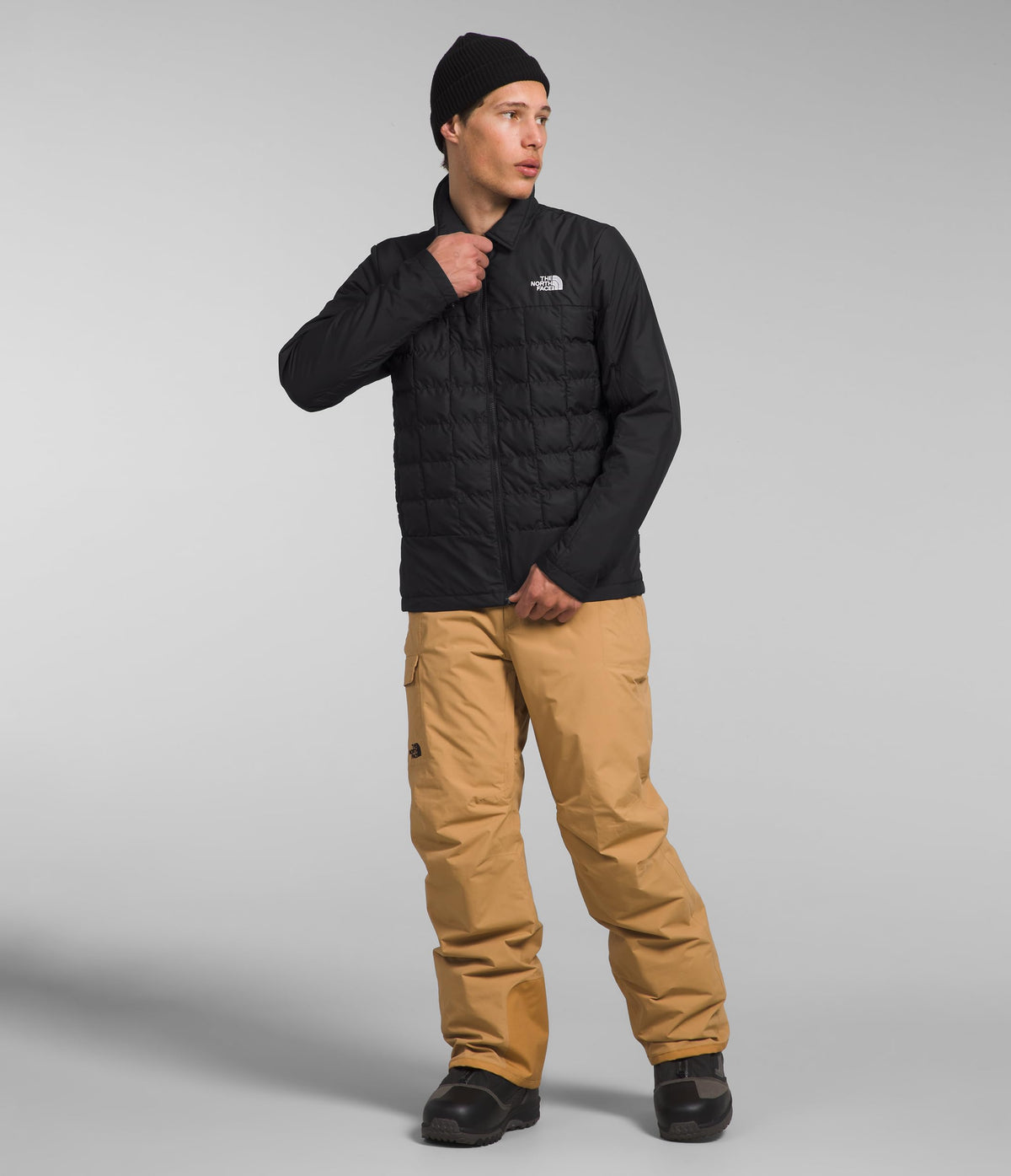 Men’s ThermoBall Eco Snow Triclimate Waterproof Insulated Ski Jacket by The North Face – Large, 100% Recycled Nylon, Tnf Black, Model NF0A7WYE