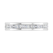 1/2 Carat Channel Set Diamond Wedding Eternity Ring Band in 14K White Gold (Ring Size 6.5) by FINEROCK – 6.5, Metal, White Gold, Model RG-13680-I2I3-14KW-6.5