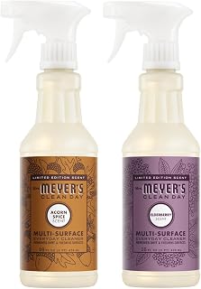 Mrs. MEYER'S Multi-Surface Cleaner Spray, 1 Acorn Spice Scent & 1 Elderberry Scent, 16 FL OZ Each (Variety Pack)