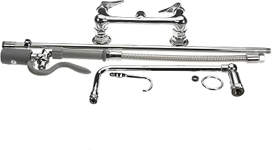 T&S Brass B-0131-C Pre-Rinse Overhead Swivel Arm Wall Mount Base with 8-Inch Centers Low Flow Spray Valve