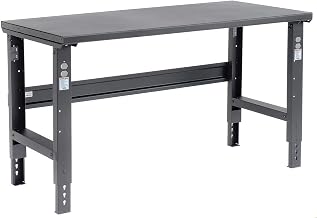 Global Industrial Adjustable Height Workbench C-Channel Leg, 60" W x 30" D