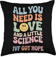 IVF in Vitro Fertilization Transfer Day Fertility Pregnancy Throw Pillow