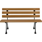 4'L Outdoor Park Bench with Backrest by Global Industrial – 4', Plastic, Tan, Model 240125TN