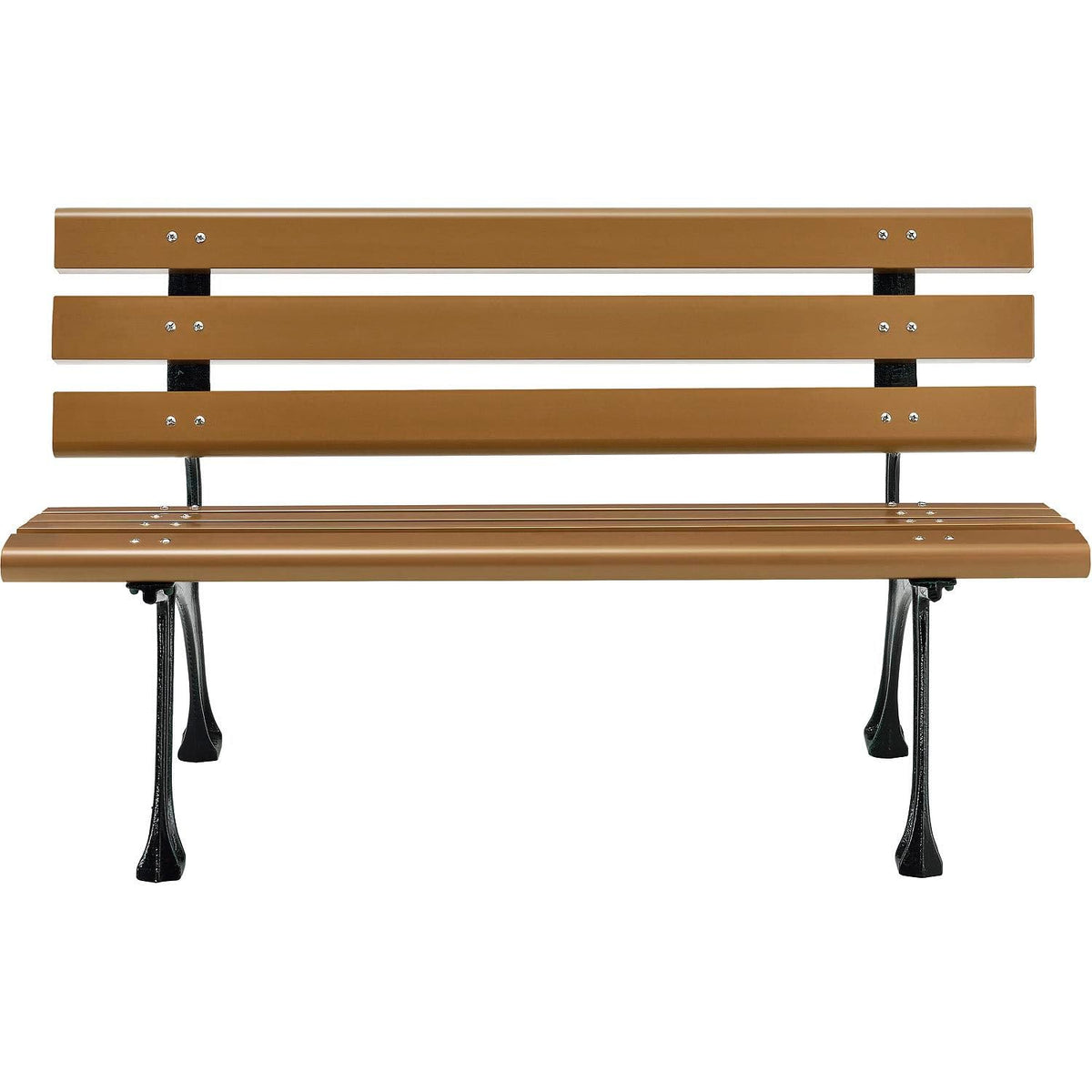 4'L Outdoor Park Bench with Backrest by Global Industrial – 4', Plastic, Tan, Model 240125TN