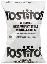 Restaurant Style White Corn Tortilla Chips by Tostitos – 16 oz", Pack of 4