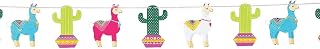 Fun Express - Fiesta Cactus Llama Garland for Cinco de Mayo - Party Decor - Hanging Decor - Garland - Cinco de Mayo - 1 Piece