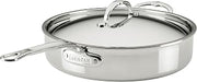 Hestan ProBond Luxe 5-Quart Sauté Pan with Lid, Professional Clad Stainless Steel, ProCore Tri-Ply Clad Construction, Polished Exterior, Induction & Oven Safe