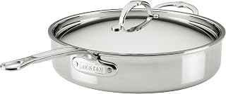 Hestan ProBond Luxe 5-Quart Sauté Pan with Lid, Professional Clad Stainless Steel, ProCore Tri-Ply Clad Construction, Polished Exterior, Induction & Oven Safe