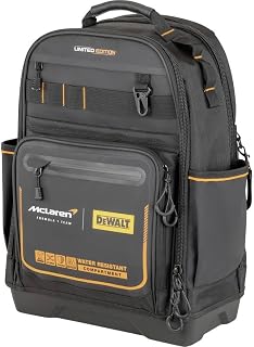 DWST60122-1 Dewalt Pro Backpack x McLaren F1 Team, Limited Edition | Padded Laptop Protection Waterproof Reinforced Base High-Visibility Interior Ergonomic Back Support