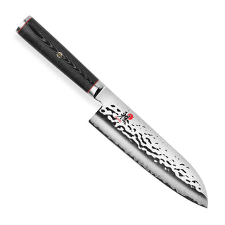Mizu SG2 7" Santoku Knife by MIYABI – 7", Premium SG2 Micro-Carbide Powder Stainless Steel, Black & Stainless Steel, Model 1012484