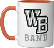 West Bloomfield High School Lakers Band Ceramic Mug, Orange/White, 11oz
