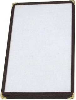 Winco Single Menu Cover, 8.5-Inch x 5.5-Inch, Black, 10 Pack!