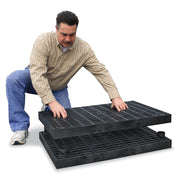Add A Level Modular Work Platform by Structural Plastics – Plastic, Black, Model A6624B