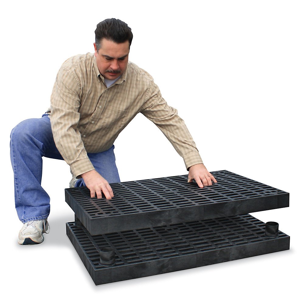 Add A Level Modular Work Platform by Structural Plastics – Plastic, Black, Model A6624B