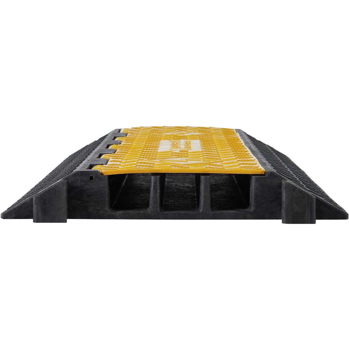 3-Channel Industrial Cable Protector by Global Industrial – Rubber, Yellow, Model H-6954