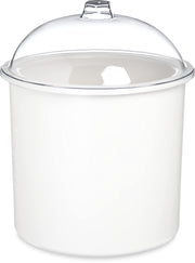 Coldmaster Ice Cream Server Insulated Crock with Lid for Kitchens and Restaurants by Carlisle FoodService Products – 10-inch, Acrylonitrile Butadiene Styrene, White, Model CM101202