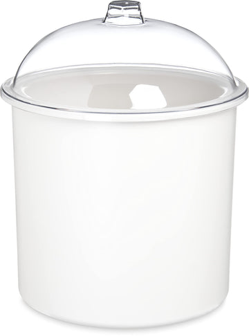 Coldmaster Ice Cream Server Insulated Crock with Lid for Kitchens and Restaurants by Carlisle FoodService Products – 10-inch, Acrylonitrile Butadiene Styrene, White, Model CM101202