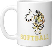 Bloomfield High School Bengals Softball Ceramic Mug, White, 11oz
