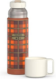THERMOS 16 oz. Stainless Steel Beverage Bottle - Orange Plaid