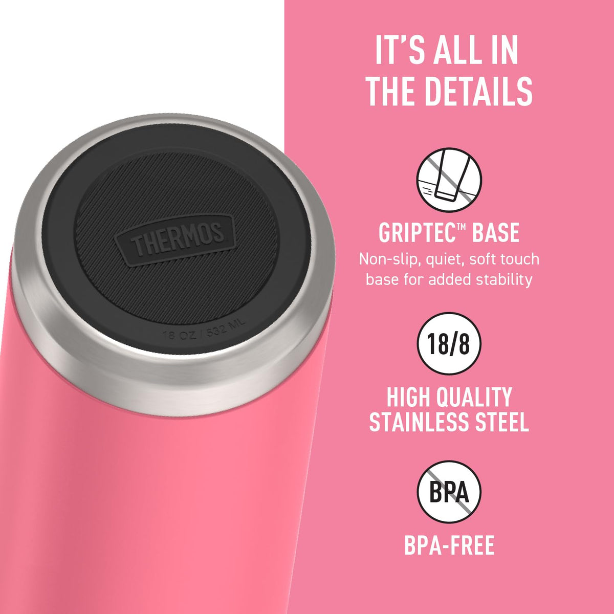 THERMOS Hot Pink / 18 Ounces / 18.0 fluid_ounces Thermoses