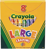 Crayola Large Crayons in Tuck Box, Assorted Colors, Set of 8