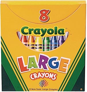 Crayola Large Crayons in Tuck Box, Assorted Colors, Set of 8