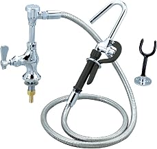 BK Resources BKF-SDMPF-G OptiFlow Single Valve Deck Mount Pot Filler Faucet with 72" Hose, 3" Height, 13" Width, 26" Length
