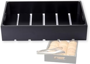 TableCraft CRATE114BK Black 20.75 x 12.75 x 4.25 Wood Display Crate