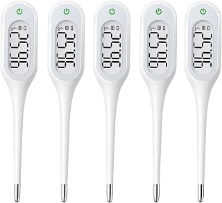 8 Second Basal Thermometer for Adults & Kids, Accurate & Safe, Pack of 5