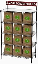 Metro CR1836TGSR to-Go and Order Pick-Up Wire Shelving Workstation with Sign, 18" x 36" x 63"