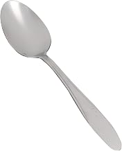 Winco 12-Piece Manhattan Teaspoon Set, 18-0 Stainless Steel | Dishwasher safe, Flared handle for easy grip, Great for Tea or Coffee Service, Desserts and Table Service