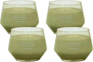 Yankee Candle Studio Medium Candle, Sage & Citrus, 10 oz, 4-Pack