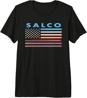 Vintage Sunset American Flag Salco, Pennsylvania Premium Tri-blend T-Shirt