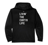 Curtis Living The Curtis Life Name Performance Hoodie by Curtis Living The Curtis Life Birthday Funny – Polyester, Black, Model JK40ESWQR77