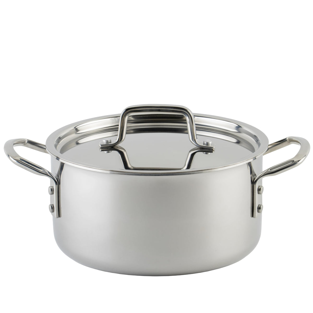 Winco 4.5 Quarts / Stock Pot TriPly / Silver Stockpots