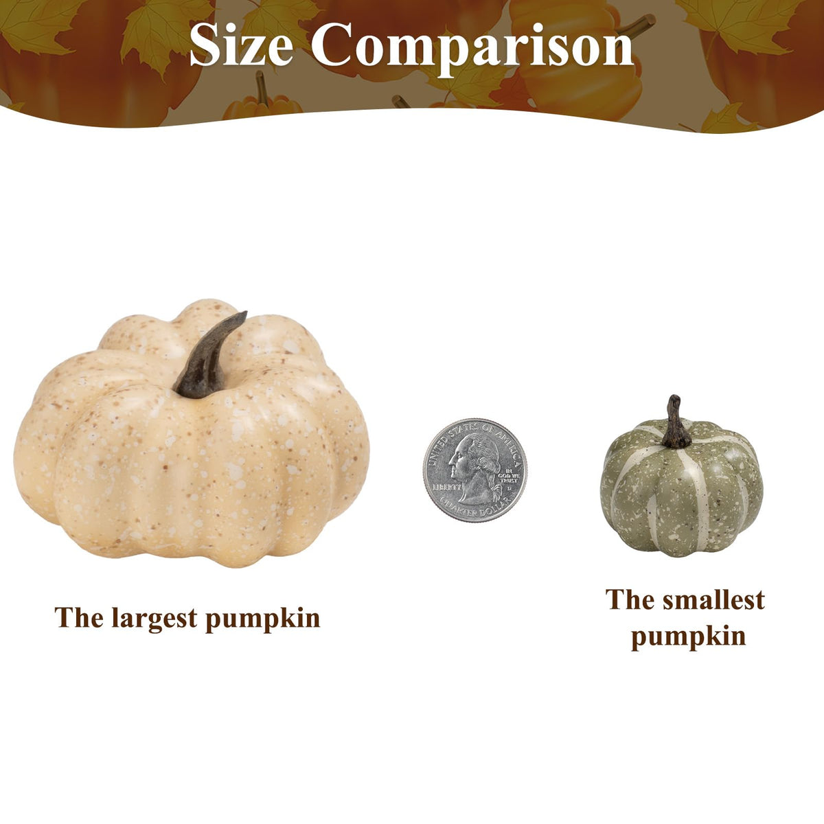 Keeplush Artificial Pumpkins and Fall Accents, 30 Piece Assorted Set, Multicolor