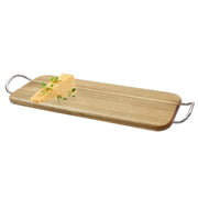 Acacia Display Board with Handles by Tablecraft – 17"L x 7"W, Wood, Brown, Model ACAMR2007